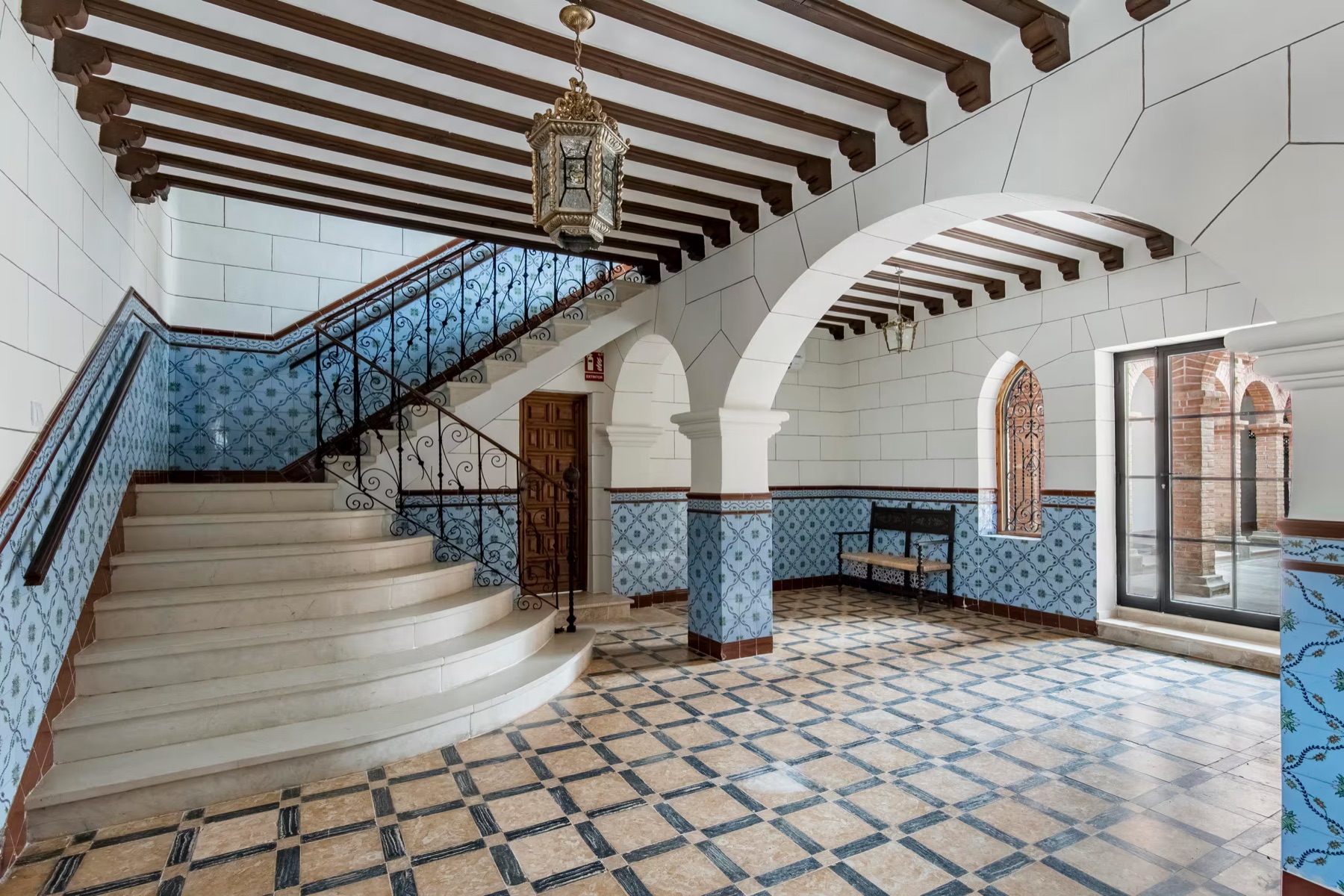 Salón y zonas comunes interiores de Casa Rural de Ancos